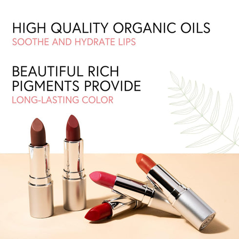 Honeybee Gardens Truly Natural Long Lasting Lipstick, San Francisco, Pink and Peach, Vegan, 0.11 oz
