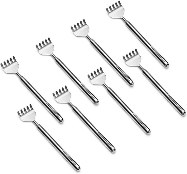 Claw Back Scratcher Extendable - Metal Portable Telescopic Backscratchers 8 Pack for Men and Women