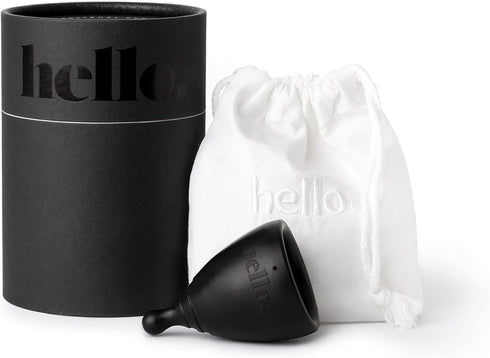 THE HELLO CUP Large Menstrual Cup, BPA Free, Reusable, Hypoallergenic, Recyclable, Medical Grade TPE, No