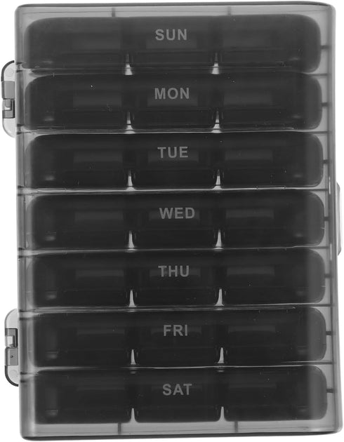 Portable Weekly Medicine Organizer Case Storage Container for Travel and Home Lightweight
