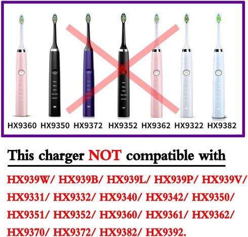 Replacement Electric Toothbrush Charger Base CBA3001 for Philips Sonicare Smart 9300 9500 9700 Series