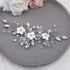 Unicra Silver Flower Bride Wedding Hair Vine | Rhinestone Hair Piece Jewelry for Women and Girls