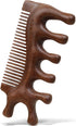 Zoolinn Natural Sandalwood Massage Comb Multi-Area Massage for Hair, Head, Face, Neck, and