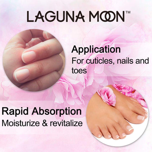 Lagunamoon Cuticle Oil Pen for Nail Care & Growth, Nourish and Moisturize Damaged Nails - Rose, 5 ml