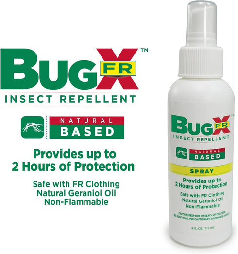 Bug X FR Deet Free Insect Repellent Spray (8 oz.) - Naturally Derived Geranium Oil for Mosquito & Tick Protection