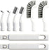 Kuaquetto Small Scrub Brush, Hard Bristle Crevice Cleaning Brush Set with 6Pcs Brush