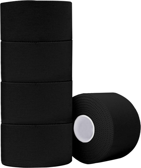 ADMITRY Athletic Tape,5 Pack Black Sports Tape,Strong Stick No Sticky Residue for