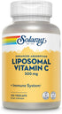 SOLARAY Liposomal Vitamin C 500mg, Enhanced Absorption Blend with Fatty Acids, 100 VegCaps, 60-Day Guarantee