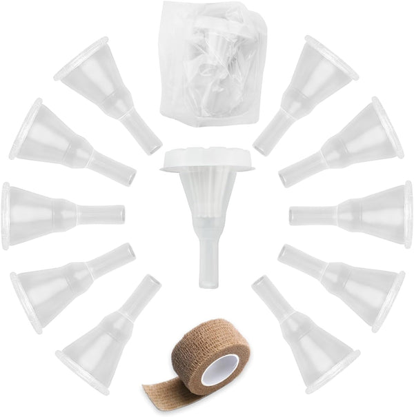 Silicone External Condom Catheter for Men10 Pack Adhesive Catheter Set,Disposable Day and