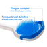 Tongue Brush, Tongue Scraper, Tongue Cleaner, 3 Pack (Black, Blue, Green)