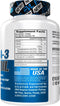 Evlution Nutrition Triple Strength Omega 3 Fish Oil - Burpless EPA DHA Supplement in Easy to Swallow Citrus Softgels -