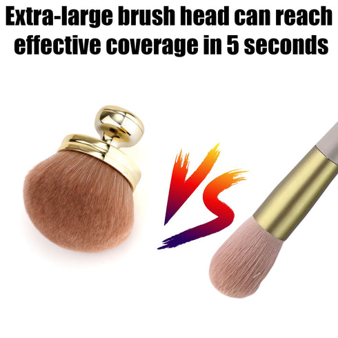 Large Oval Self Tanning Brush, Body Makeup Tan Brush with Wide Head, Sunscreen Applicator for Legs Arms Face Body (Gold)