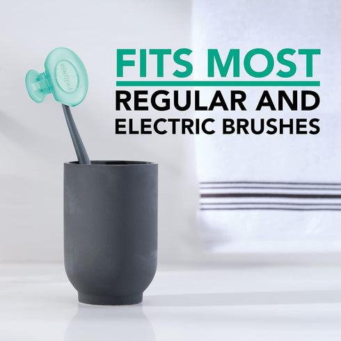 Steripod Clip-On Toothbrush Protector, Peppermint Essential Oils, Keeps Toothbrush Fresh, Travel Accessories, 2 Count