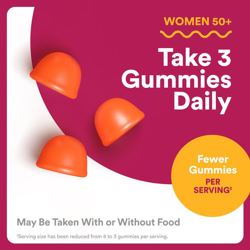 Gummy 50 3 CoQ10, D3, B12, B6, 90 Count (30 SmartyPants Multivitamin for Women and Over, Omega (DHA/EPA), Methylfolate
