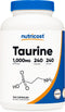 Nutricost Taurine 1000mg Capsules, 240 Capsules Per Bottle, Non-GMO & Gluten Free Supplement