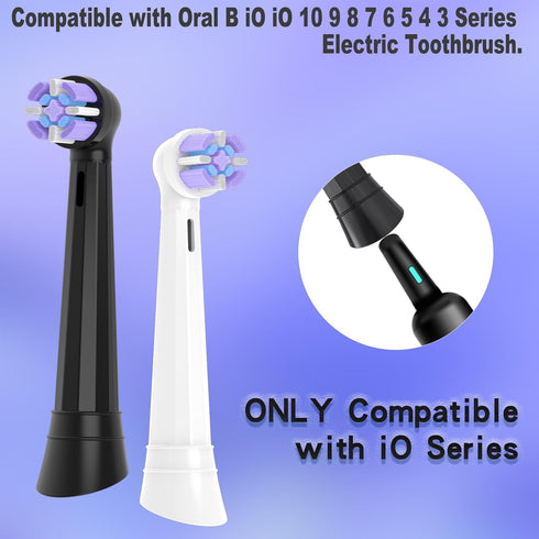Toothbrush Replacement Heads for Oral-B iO Series Electric Toothbrush, 10 Pack Brush Heads for Oral B iO 10 9 8 7 6 5 4 3 Series, White