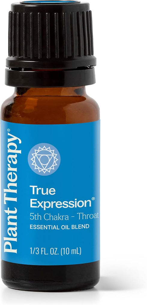 Plant Therapy Chakra 5 True Expression Essential Oil Blend, Throat Chakra, 10 mL (1/3 oz) 100% Pure, Therapeutic Grade