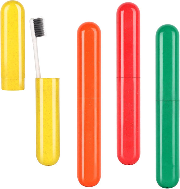 4 Pack Toothbrush Cases, Portable Toothbrush Holder, Plastic Toothbrush Carrier for Traveling, Home