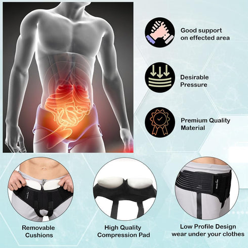 Wonder Care Inguinal Hernia Support, Post-surgery Hernia Pain Relief Truss Brace, Large