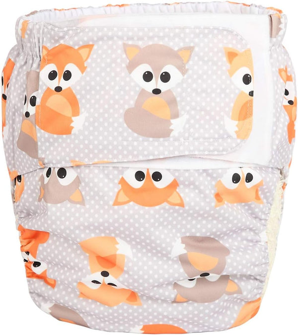 Sigzagor Adult Cloth Diaper Nappy Reusable Washable for Disability Hook and Loop (Baby