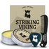 Striking Viking Mustache Wax & Comb Kit, 2 Oz Medium/Strong Hold, Vanilla Scent, Non-Greasy Mustache Grooming Kit