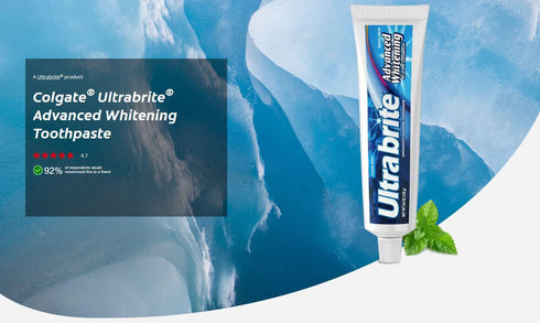 UltraBrite 6 oz (Pack 5) Ultra brite Advanced Whitening Toothpaste Clean Mint