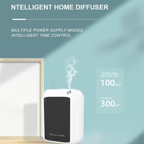 LAISANIM 150ml, 300m, Smart Scent Machine Waterless Essential Oil Diffuser with Bluetooth App Control, Wall Mountable