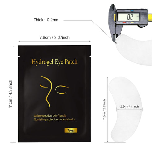 Vaincre 120 Pairs Hydrogel Eye Patches, Gel Eye Pads for Lash Extensions, Beauty Tools