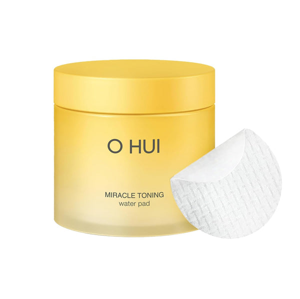 OHUI Miracle Toning Dual Sided Toner Pads, Exfoliating, Soothing, Moisturizing, Glowing Skin, Hyaluronic Acid, Vitamin