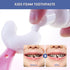 Foam Toothpaste for Kids with Fruit Flavor, Toddler Foam Toothpaste for U Shaped Toothbrush, 4 Pack