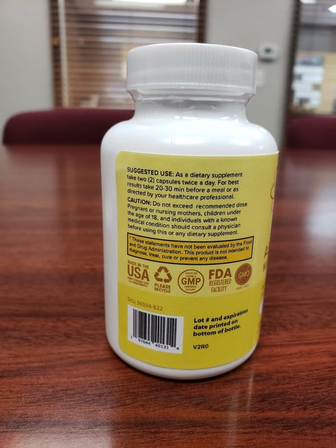 Ashwagandha Capsules - 1300mg Per Serving, 60 Count, with Black Pepper for Maximum Absorption