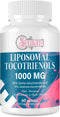 Liposomal Tocotrienols Supplement 1000mg, Vitamin E, 95% Delta-tocotrienols, 5% Gamma-tocotrienols, 60 Softgels for