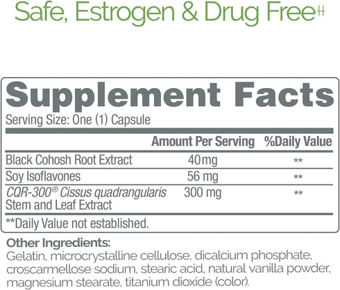 Estroven Weight Management for Menopause Relief - 30 Ct. - Clinically Proven Ingredients for Weight Management & Hot