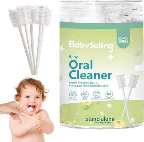 BARASH Baby Cleaning Stick - Tongue Cleaner Toothbrush for Infant Dental Care, Travel & Home Use