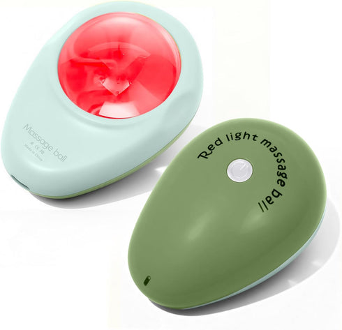 Red Light Vibrating Massage Ball - Handheld Trigger Point Tool for Deep