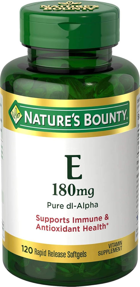 Nature's Bounty Vitamin E 400 IU Softgels - Pure DL-Alpha, 120 Soft Gels (Pack of 2)