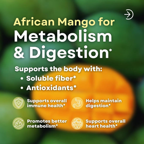 Immune 10:1 180 African Mango Capsules for System, Metabolism, and Nutritional Wellness Support - Pure Irvingia