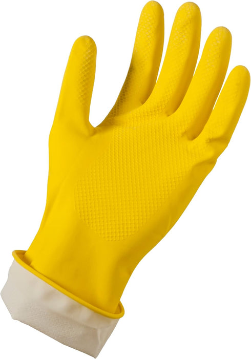 Yellow Reusable Latex Household Glove by Soft Scrub