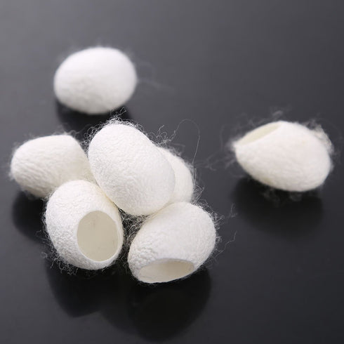 TTSAM 100pcs Fresh Natural Silk Ball Cocoons for Facial Cleanser and Skin Care Scrub