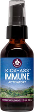WishGarden Herbs Kick-Ass Immune Activator - Plant-Based Supplement for Adults with Echinacea & Goldenseal, 2oz
