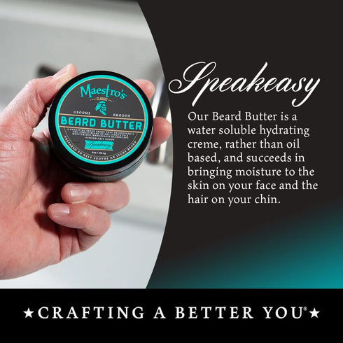Maestro’s Classic Beard Butter, 4 Ounce, Anti-Itch, Hydrating Creme for All Beard Types