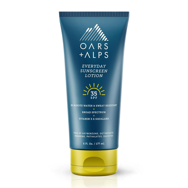 Oars + Alps Everyday Body Lotion SPF 35, 6 Fl Oz - Infused with Aloe Leaf Juice, Water & Sweat Resistant