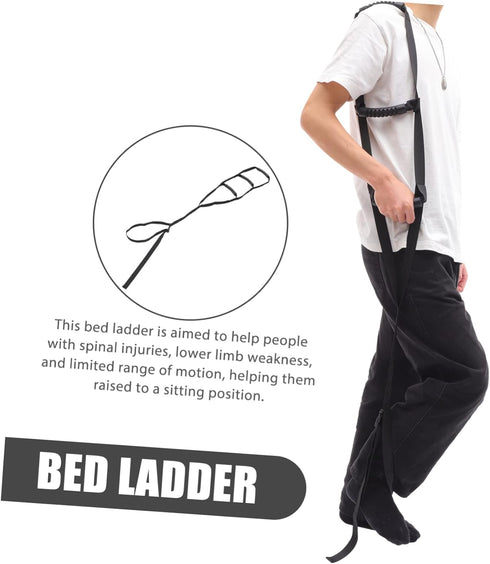 Seniors Bed Ladder Assist Belt Adjustable Pull up Strap for Elderly Disabled Easy Install Use Comfortable Grip