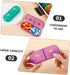 TOPPERFUN 7 Weekly Pill Organizer Travel Case with Compartments, Portable Small Medicine Box with Black Shell