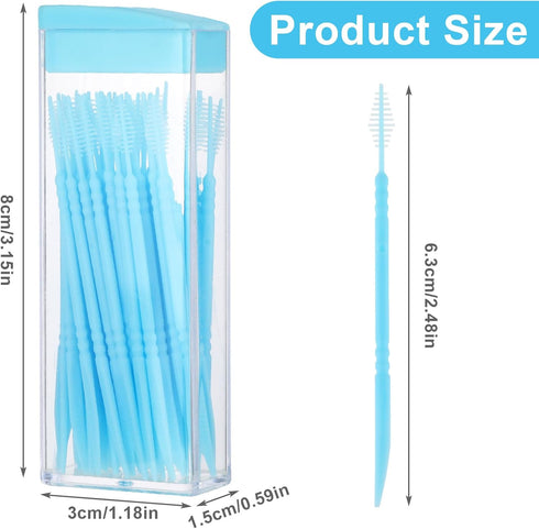 200Pcs Double Head Dental Toothpicks, 50pcs/Box - Plastic Toothpick for Interdental Cleaning