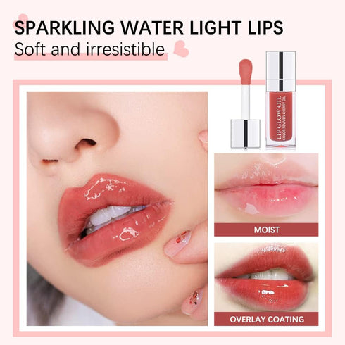 Hydrating Lip Glow Oil, Plumping Lip Gloss, Moisturizing Lip Oil Gloss, Natural Lip Plumper, Transparent Lip Balm