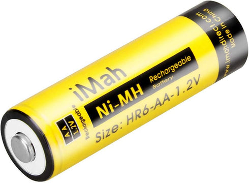 iMah HR6 AA rechargeable batteries, Ni-MH 1.2V 1800mAh, 8-Pack, Compatible with Panasonic Models