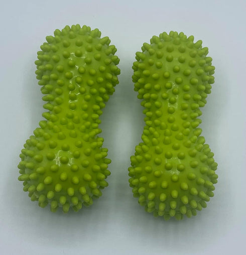 Therapist's Choice Pack 2 Set of Soft Spiky Massage Peanut Balls, Stress Reflexology, Porcupine Sensory Peanut Ball