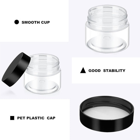 SATINIOR 36 Pieces 0.17 oz Plastic Jars with Lids, Airtight Reusable Acrylic Cosmetic Small Containers for Lotions