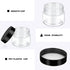 SATINIOR 36 Pieces 0.17 oz Plastic Jars with Lids, Airtight Reusable Acrylic Cosmetic Small Containers for Lotions
